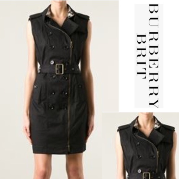 Burberry Brit Dresses & Skirts - Burberry Brit Black Trench sleeveless Dress/Vest,  2,  GD1195
